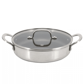 Better Chef 9-Inch 3-Ply Stainless Steel Nonstick Deep Fry Pan with Lid