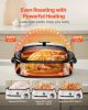 Roaster Oven, 18QT Electric Roaster Oven, 150-450 F Adjustable Temp Electric Roasting Pan, Multifunctional Electric Roaster Oven with Self-Basting Lid