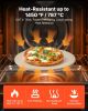 Pizza Stone, 15 in Round Pizza Stone, 0.67 in Large Cordierite Baking-Stone with Metal Peel, Scrape, 1450Fahrenheit Heat-Resistant Cooking Stones