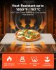 Pizza Stone, 20 x 14 x 0.6 in Rectangular Cordierite Pizza Stone, 1450Fahrenheit Heat-Resistant Cook Stone, Extra Large Baking-Stone with Metal Peel