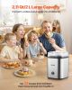 Ice Cream Maker, 2.11 Qt. Large Capacity, Electric Automatic Ice-Cream Machine, with Easy Operation & Cleaning, Stainless Steel Shell