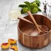 Acacia Wood Salad Bowl with Servers